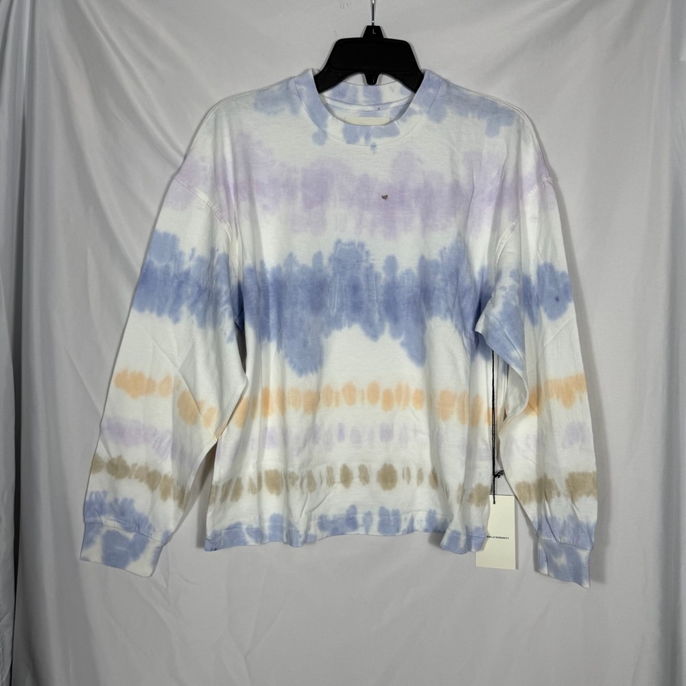 Citizens Of Humanity Light Tie-Dye Long Sleeve Oversized T-Shirt, NWT Size Small